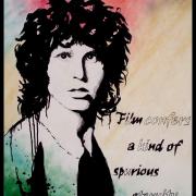 Portrait Jim MORRISON - 81x60x2 - Pas disponible (toile commandée)